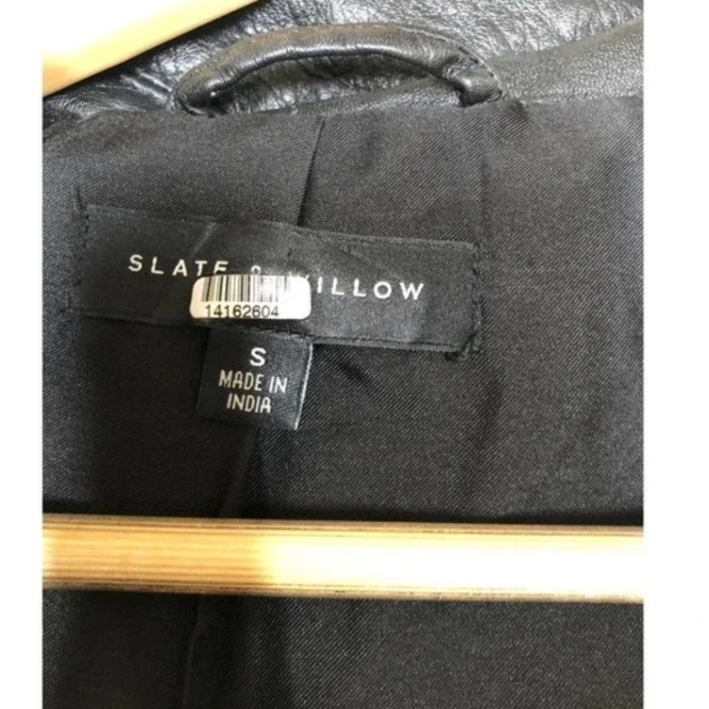 Slate & Willow Jacket Faux Sherpa Aviator Beige Black S - Picture 9 of 11